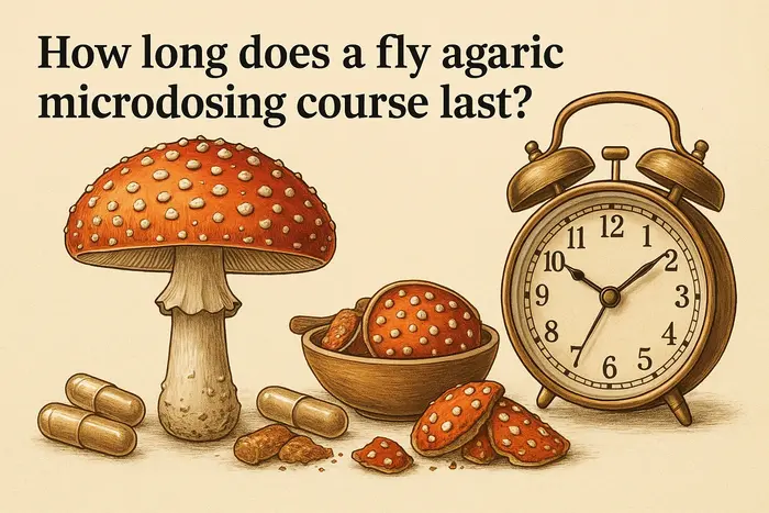 How long does a fly agaric microdosing course last article cover